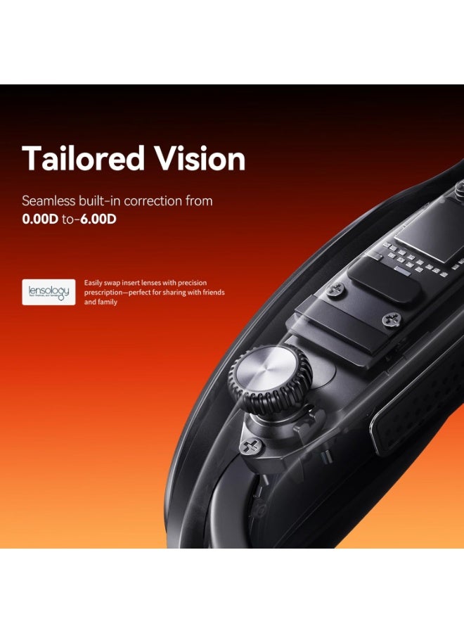 Rokid Max 2 AR Glasses Black, 215" Micro-OLED Display, 50° FOV, 600 Nits Brightness, Compatible with Smart Phone, Steam Deck, ROG, and More, Immersive Wearable Display for Gaming & Entertainment - Image 3